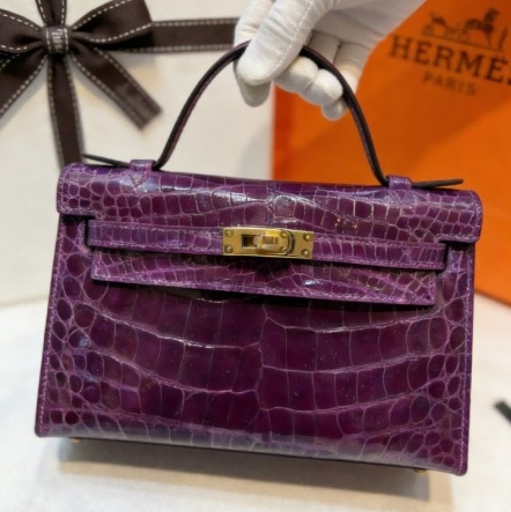 Hermès Mini Kelly Bag in Purple